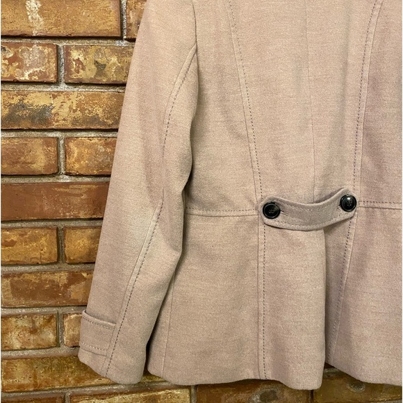 H&M tan dress pea coat size 8 - Picture 6 of 12